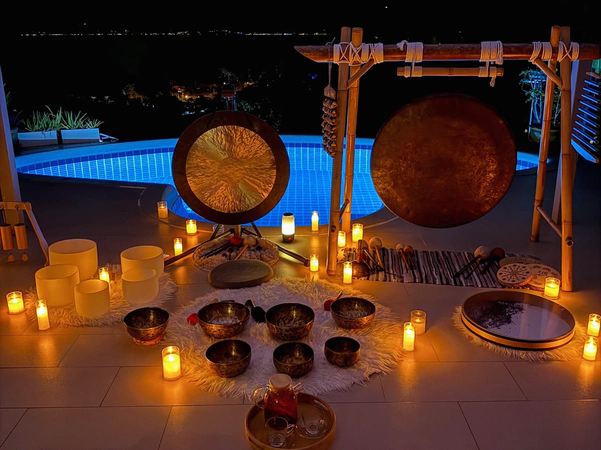 Private sound journey at a villa or hotel in Koh Samui